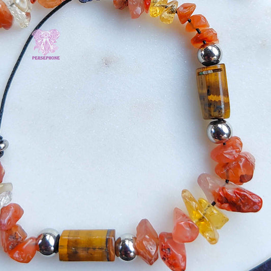 Ara Solis · Tiger’s Eye, Citrine & Carnelian Bracelet