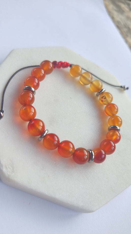 Aldebaran · Carnelian 8mm Bracelet