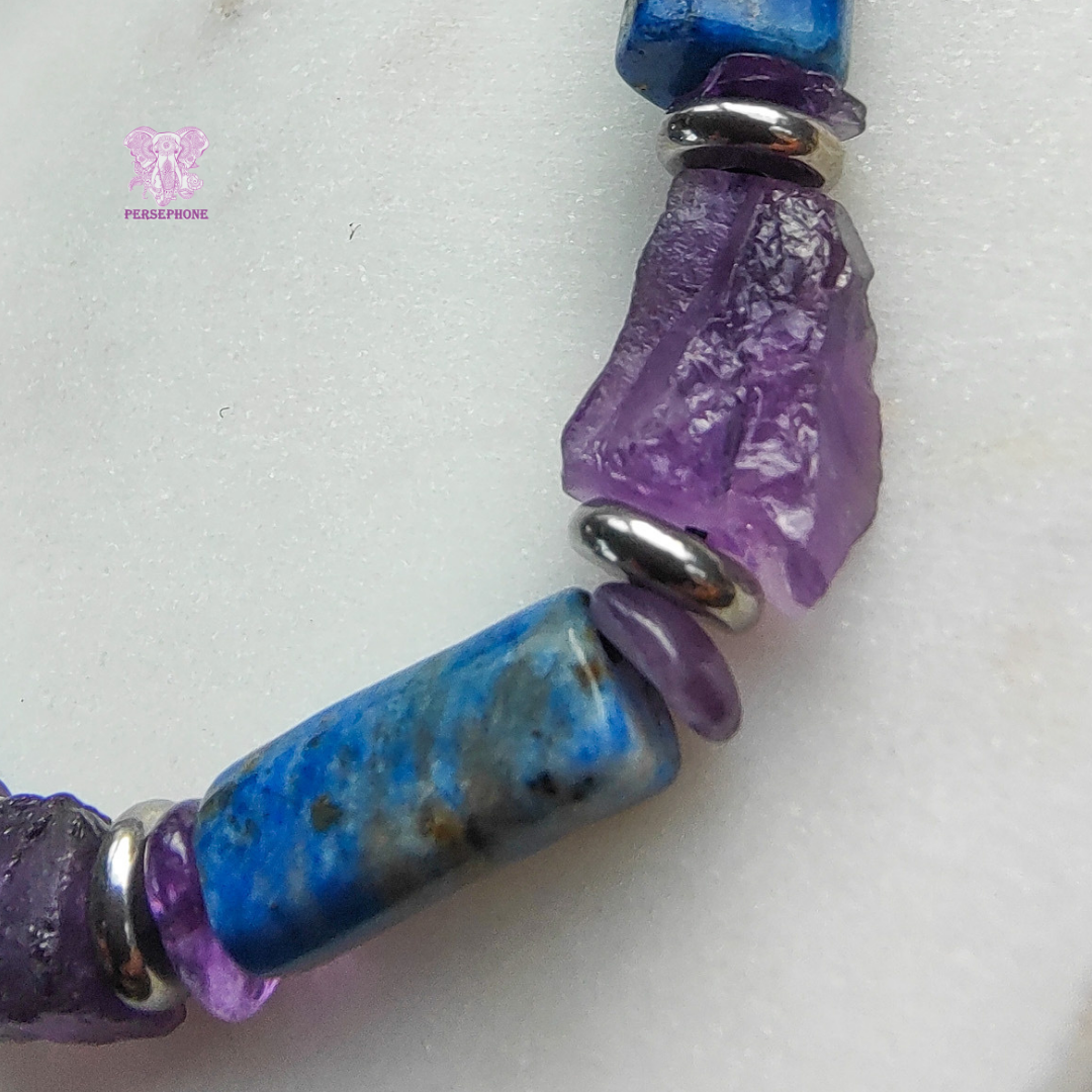 Andromeda · Lapis Lazuli & Amethyst Bracelet