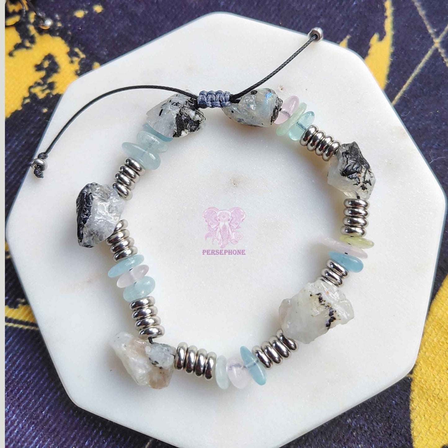 Elara · Moonstone & Aquamarine Bracelet