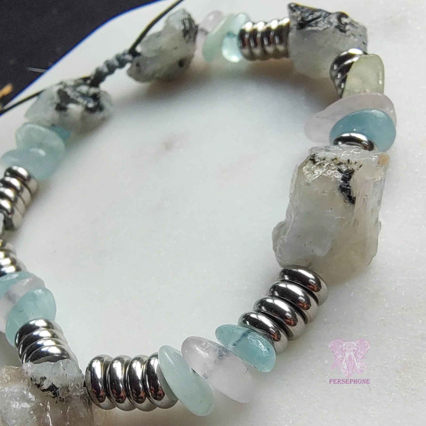 Elara · Moonstone & Aquamarine Bracelet