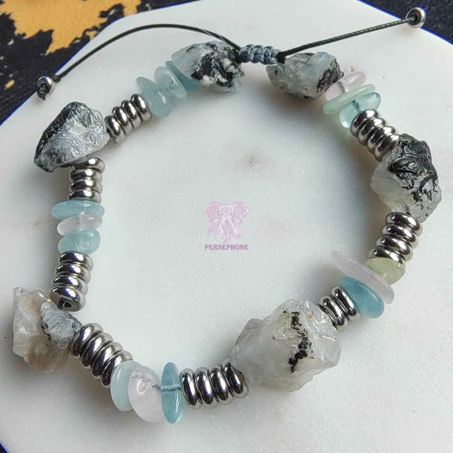 Elara · Moonstone & Aquamarine Bracelet