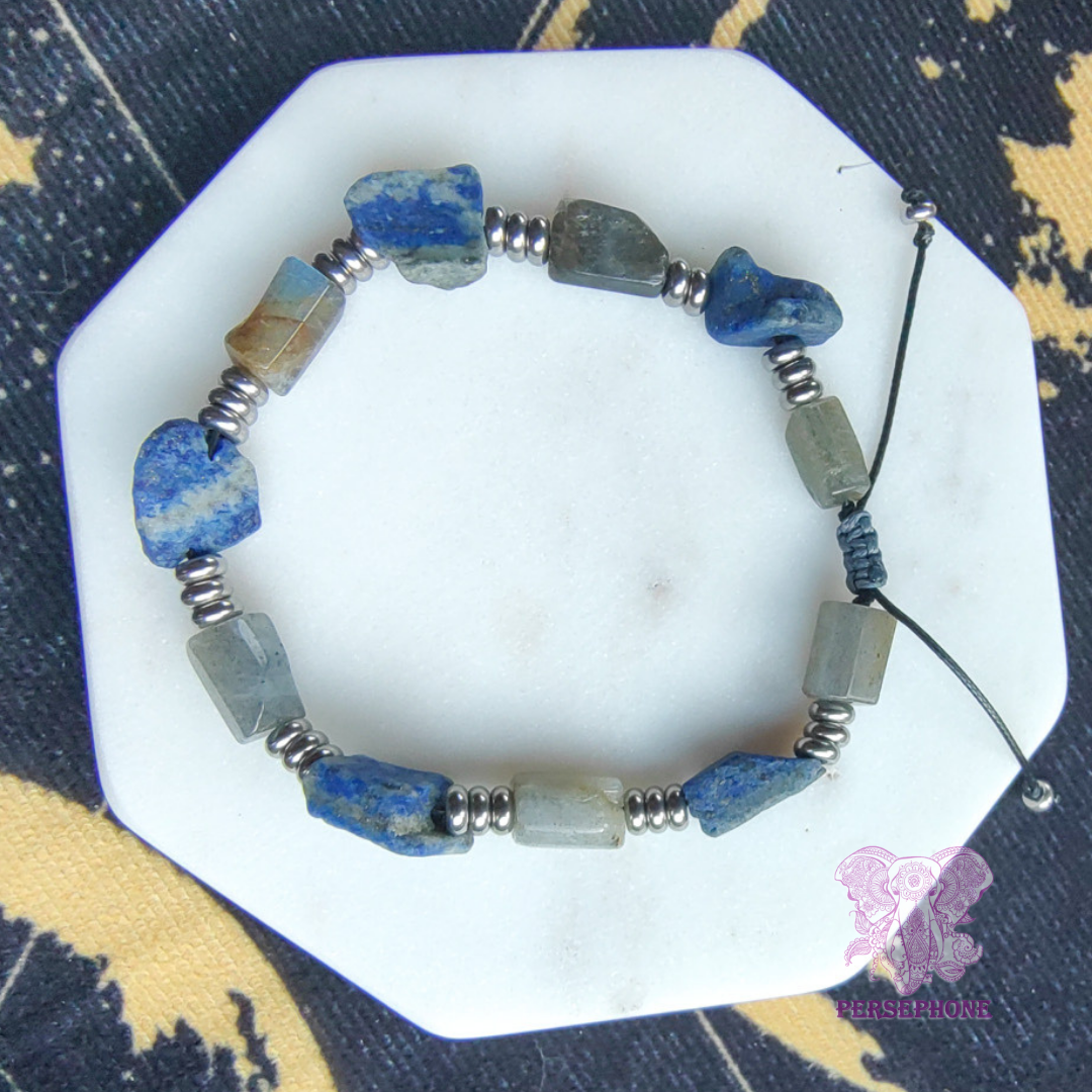 Fomalhaut · Pulsera de lapislázuli y labradorita