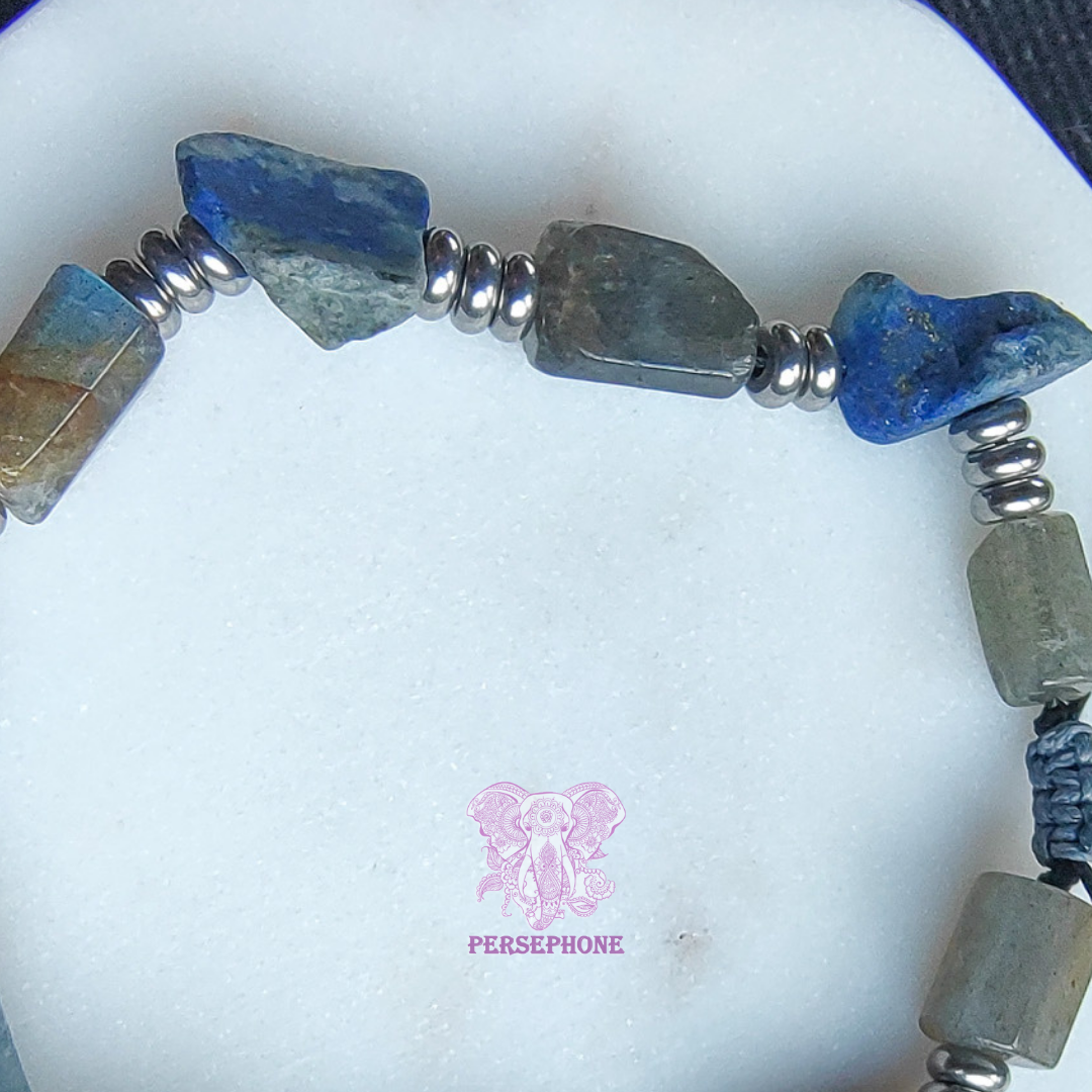 Fomalhaut · Pulsera de lapislázuli y labradorita