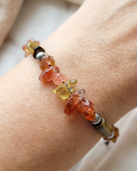 Ara Solis · Tiger’s Eye, Citrine & Carnelian Bracelet