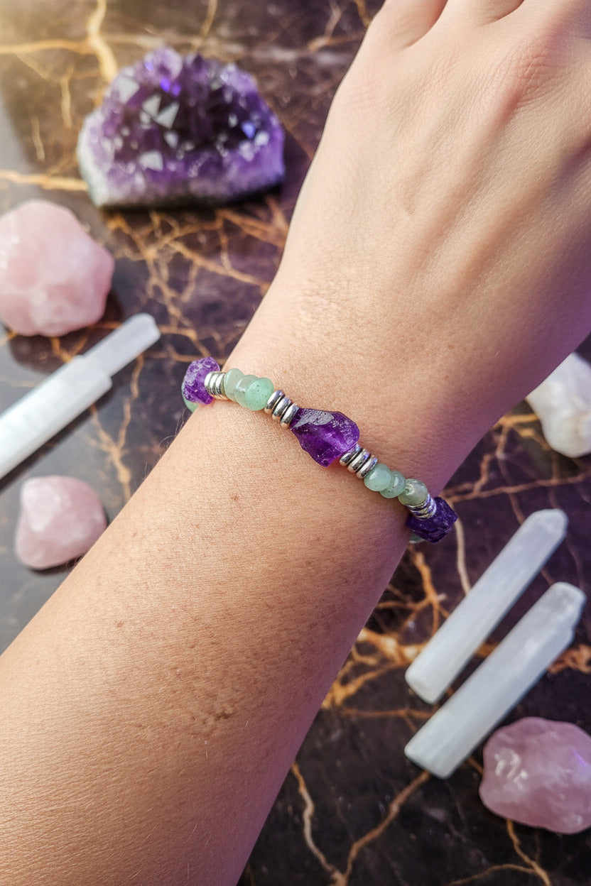 Vela · Amethyst & Aventurine Bracelet