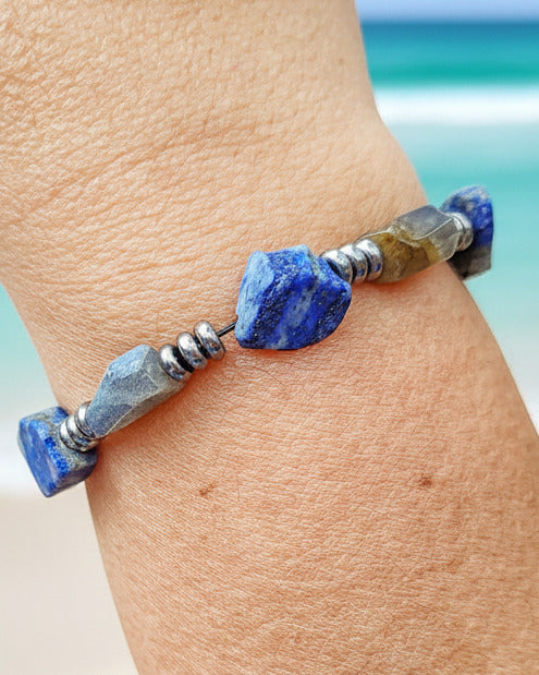 Fomalhaut · Pulsera de lapislázuli y labradorita