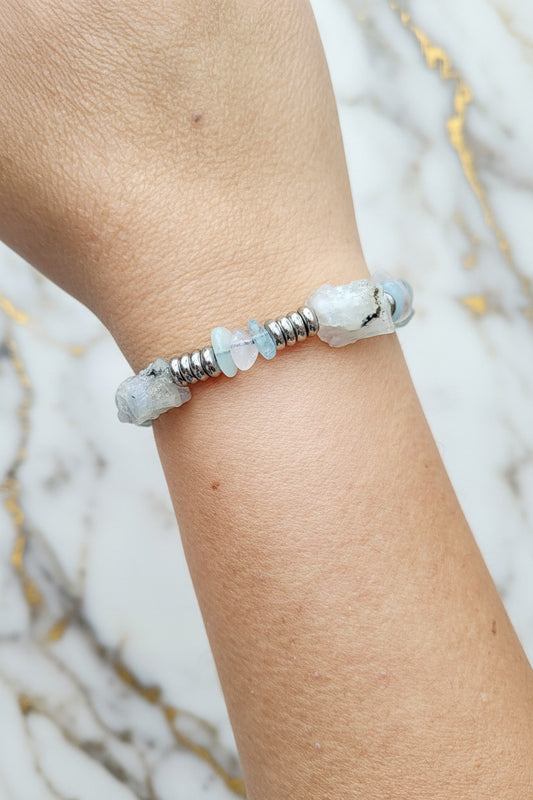 Elara · Moonstone & Aquamarine Bracelet