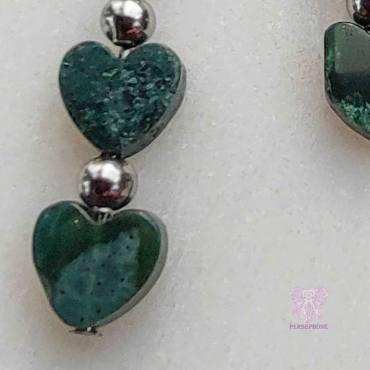 Persephone · Moss Agate Earrings