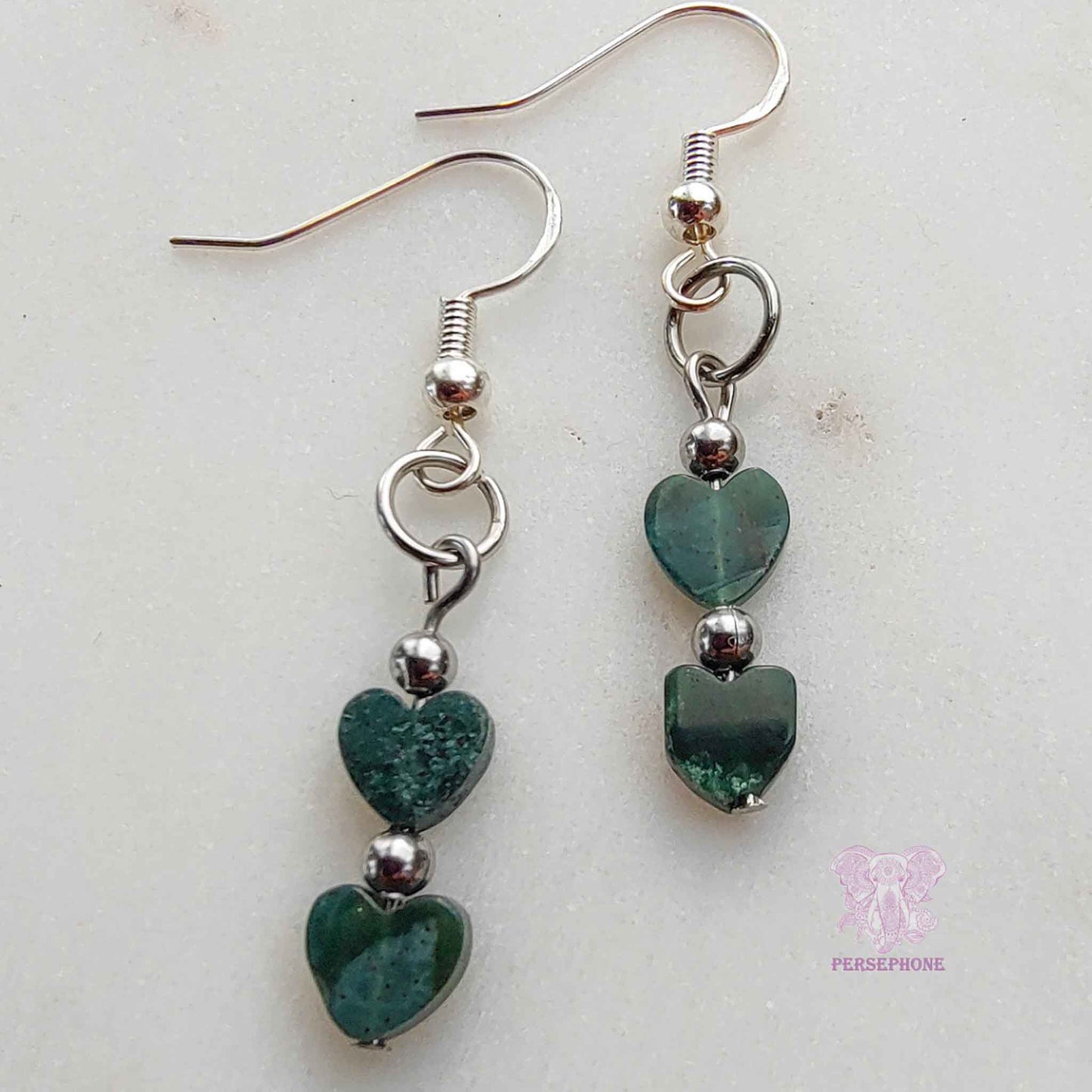 Persephone · Moss Agate Earrings