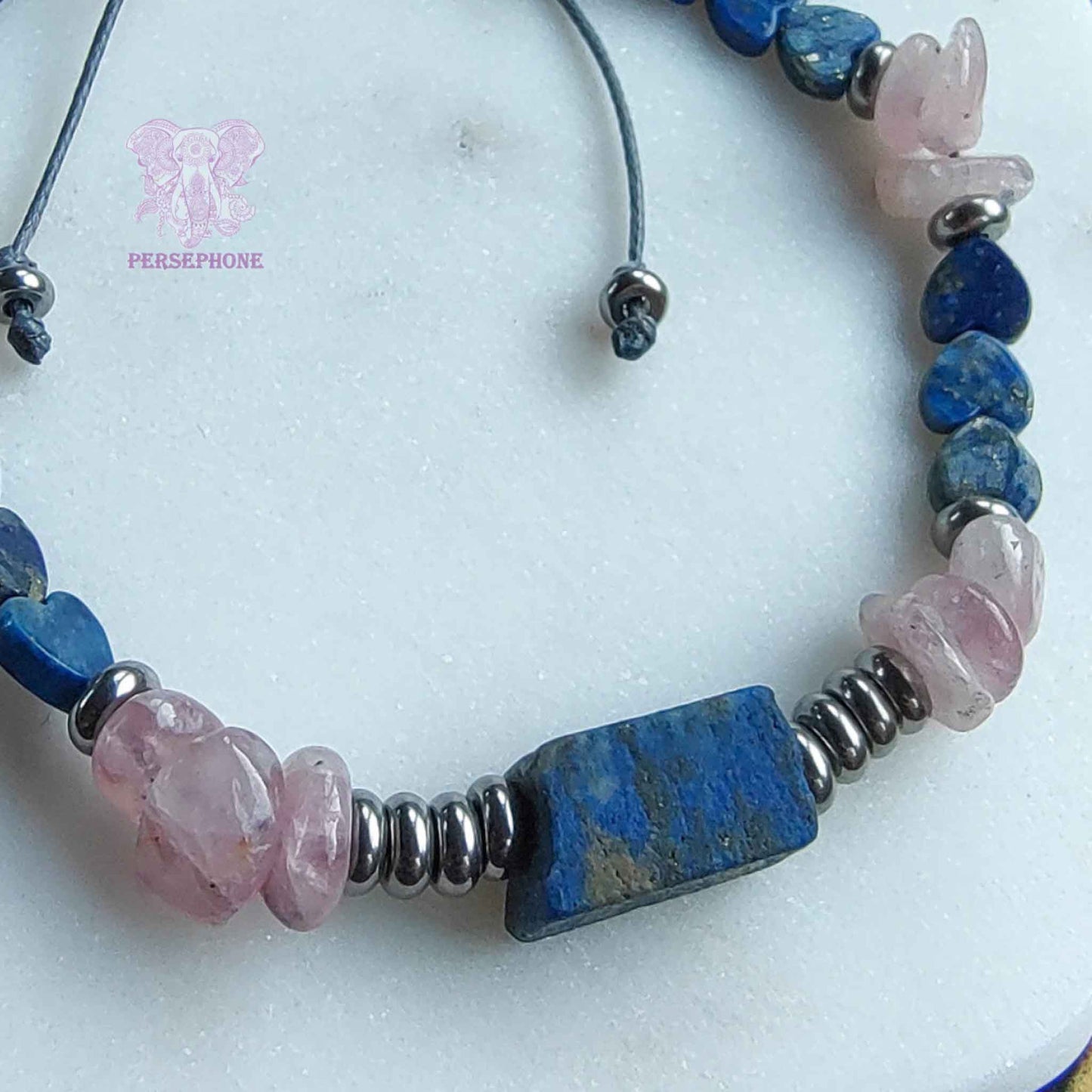 Vega · Lapis Lazuli & Rose Quartz Bracelet