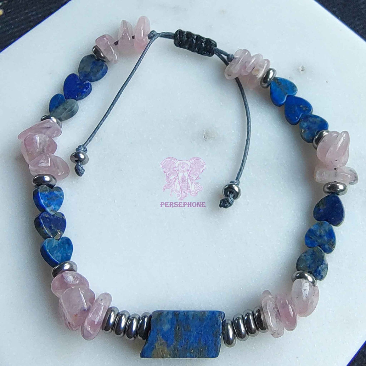 Vega · Lapis Lazuli & Rose Quartz Bracelet