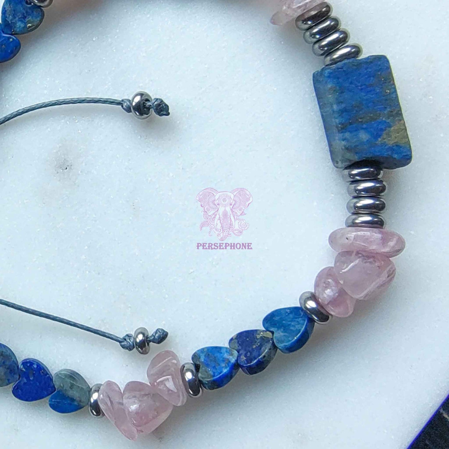 Vega · Lapis Lazuli & Rose Quartz Bracelet